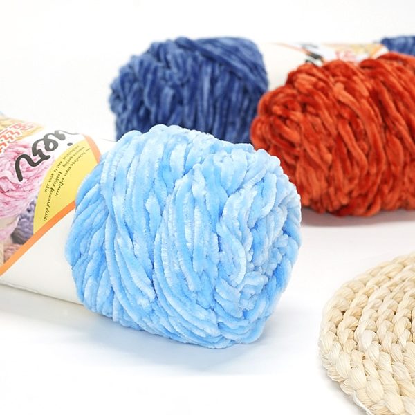 100g/Lots Chenille Velvet 100% Acrylic Blended Yarn For Hand Knitting, Anti-Pilling Anti-Static Eco-Friendly. XNE28 4