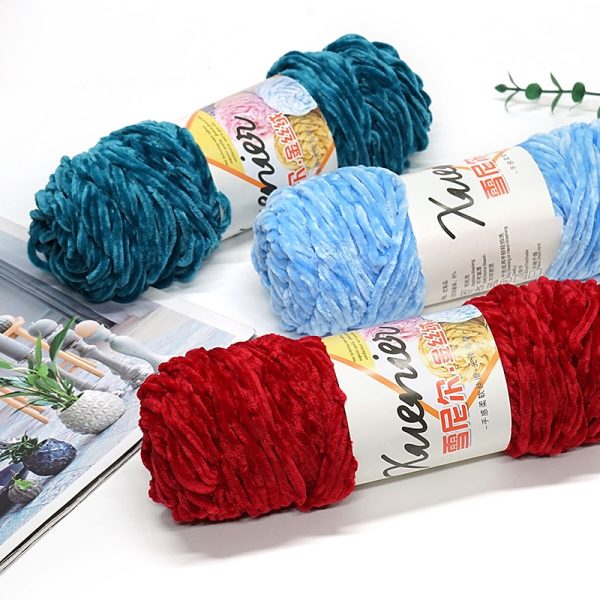 100g/Lots Chenille Velvet 100% Acrylic Blended Yarn For Hand Knitting, Anti-Pilling Anti-Static Eco-Friendly. XNE28 3