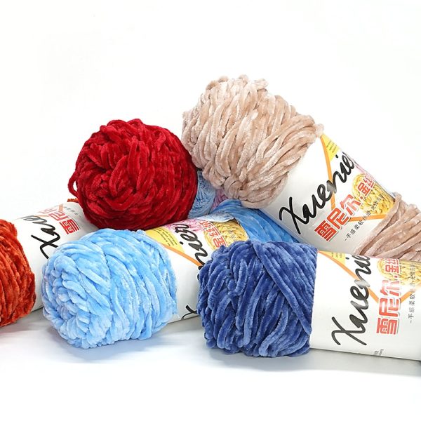 100g/Lots Chenille Velvet 100% Acrylic Blended Yarn For Hand Knitting, Anti-Pilling Anti-Static Eco-Friendly. XNE28 5
