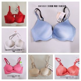 2022 New bra and underwear set ultra-thin no sponge transparent big breast  show small bra ladies sexy lingerie bra set plus size